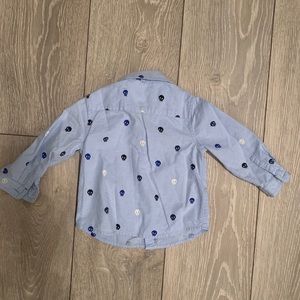 Sugar Skull toddler button down